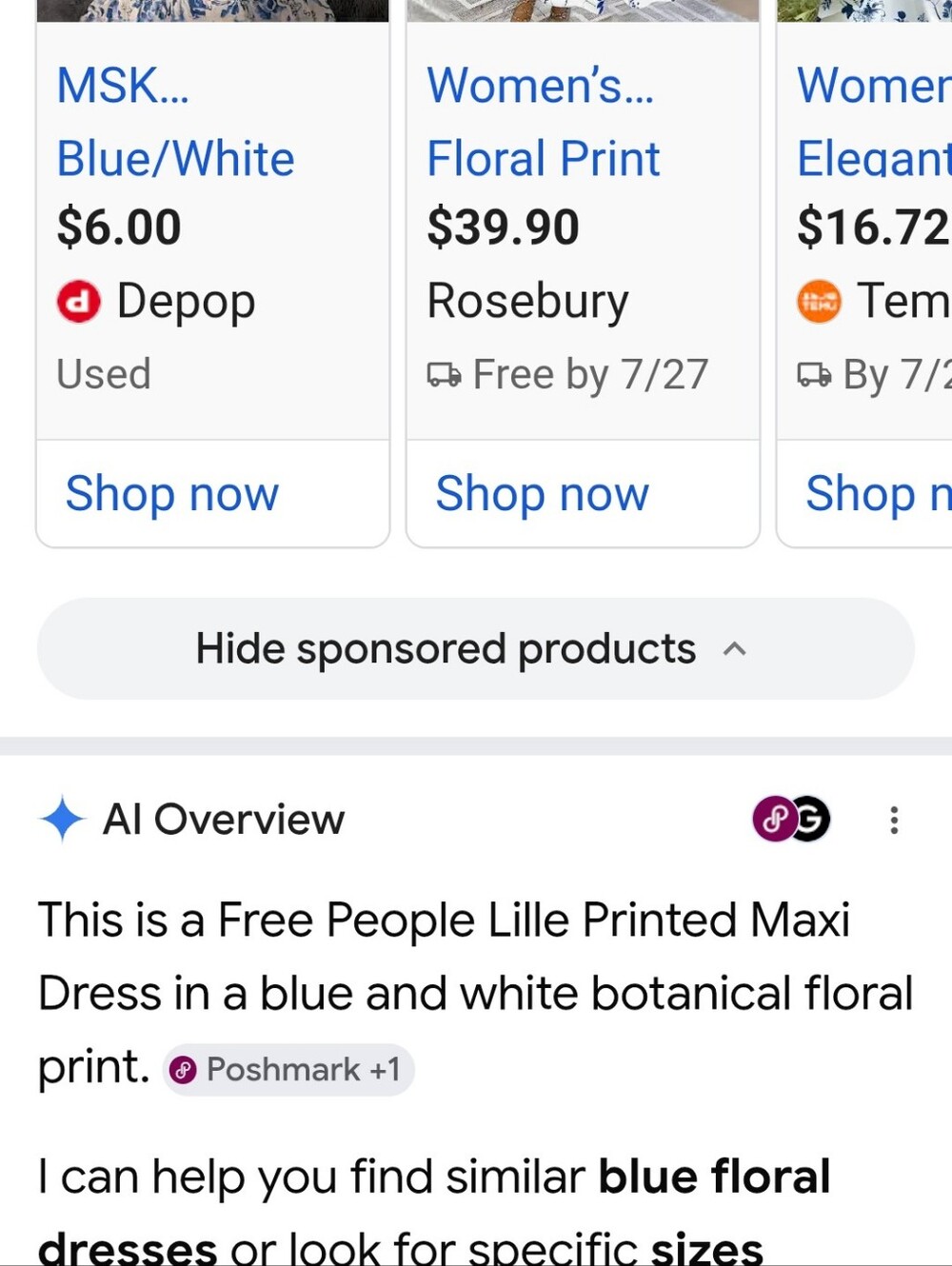 Free People Lille Printed Blue White Botanical Floral Halter Maxi Dress XS - Picture 11 of 11